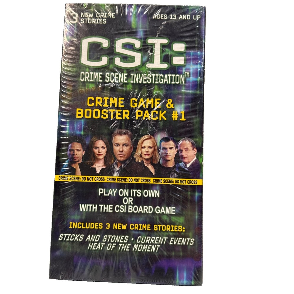 CSI Crime Scene Investigation Game Booster Pack #1 New Sealed 3 Stories NWT Gift
